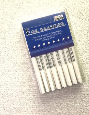 Fineliner For Drawing Pen 8er Set schwarz